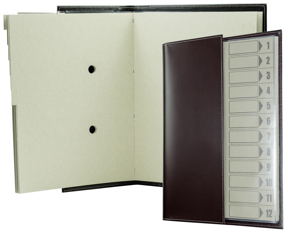 Ordnungsmappe DIN A4 | Echtleder | CAMBRIDGE dunkelbraun